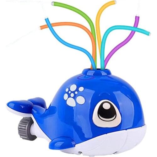 Sprinkler Toy For Kid Toddler Rotating Whale Outdoor Water Squirting Sprinklers Summer Cool Fun Bath Toys Garden Lawn Water Park
