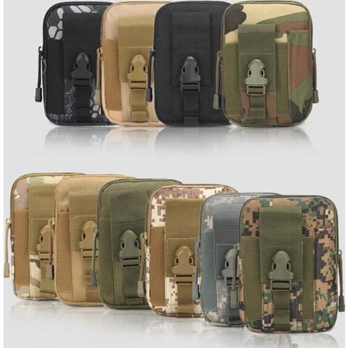 Mens Tactical Molle Mobile Phone Case Pouch Waist Bag Outdoor Sprots Multifunction Casual EDC Tool Bag Small Bag Hunting Bag