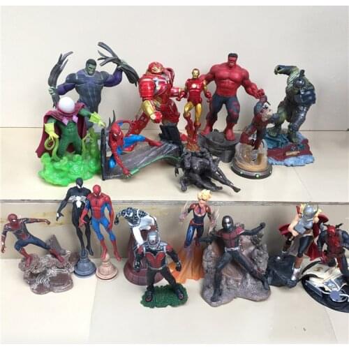 Marvel Super Hero Series DST Spider-Man Thaddeus E.Ross Hulk Thor Rhino Captain Marvel Action Figure Ornament Toys