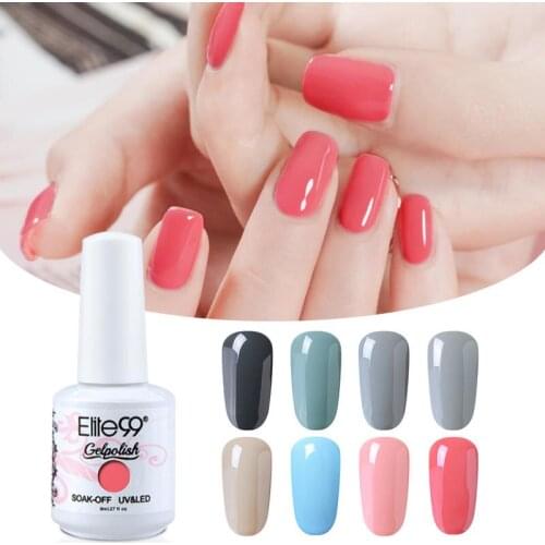 Elite99 8PCS Gel Nail Polish Set Soak Off UV LED Nail Varnish Primer Salon Manicure 8ML