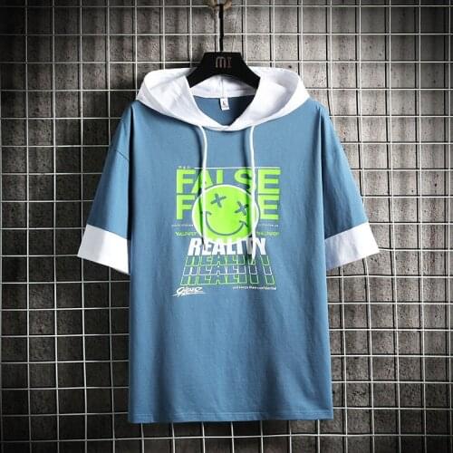 100% Cotton Summer Loose Print Men T-shirt Casual O-neck Tshirt Short Sleeve Tops Male Tshirts High Quality Dropshipping