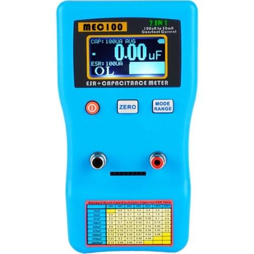 Capacitance Meter MEC-100 High Precision Capacitance Analyzer Digital Display Automatic Range Electrolytic Capacitor ESR Meter