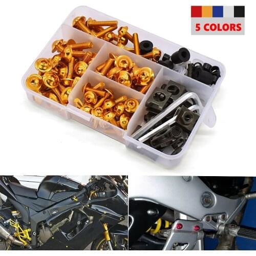 Aluminum Motorcycle Fairing Screws Nuts Kit Moto Body Work Bolts Screw For Yamaha FZ6R FZ8 fz 1 09 6 fzr 400 FZ1 FZ6 FAZER XT660
