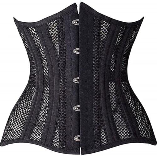 Sexy Underbust Corset Women Gothic Corset Top Curve Shaper Breathable Slimming Belt Waist Trainer White Black Corsets Bustiers