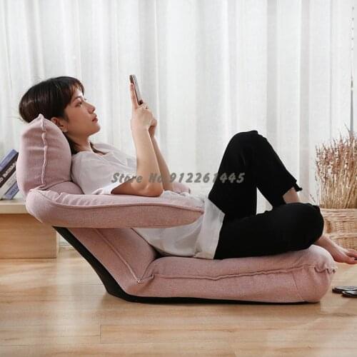 Lazy Sofa Tatami Single Small Sofa Folding Bedroom Bed Nursing Seat Balcony Bay Window Back Chair