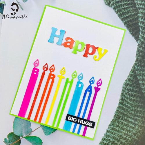 Metal Cutting Die Cut Birthday Candles Scrapbooking Paper Craft Handmade Card Album Punch Art Cutter Alinacutle