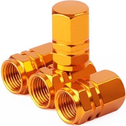 New 4 Pcs Car Bicycle Motorcycle Wheel Tyre Tire Air Aluminum Alloy Valve Caps Stem Cover Hexagonal Tyre Wheel Ventil Valve Caps