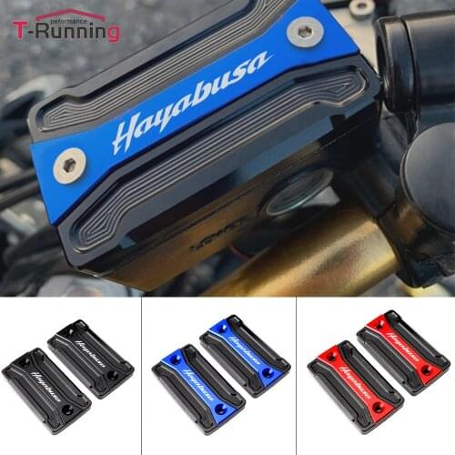 One Pair Brake Clutch Cylinder Reservoir Cover For SUZUKI GSX1300R HAYABUSA 1999-2018 Motorcycle Accessories Oil Fluid Cap