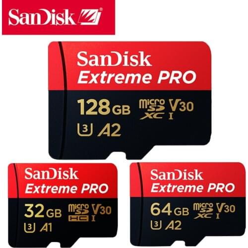 Original sandisk extreme pro Micro SD Card up to 170MB/s A2 V30 U3 32GB 64GB 128GB flash TF Card Memory Card With SD Adapter