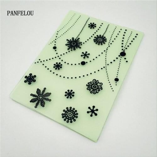 PANFELOU Easter flower bead curtain Embossing folders Plastic For Scrapbooking DIY Template Fondant Cake Photo Album Card Making