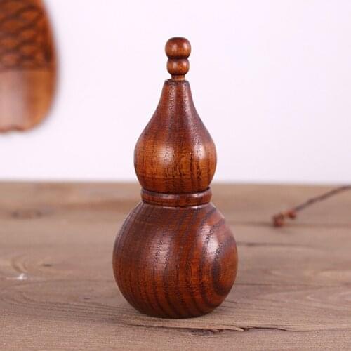 Portable Wood Toothpick Holder Dispenser Gourd Shaped Toothpick Box Toothpick Holder Container Storage Ornaments for Home