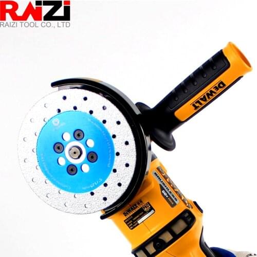 Raizi 100/115/125/150 mm Diamond Cutting Grinding Disc Double Sided Vacuum Brazed Stone Granite Porcelain Shaping Cutting Wheel