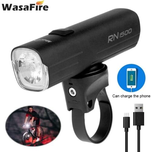 RN1500 Bicycle Front Light 1500 Lumens Type-C Rechargeable Bike Light Waterproof 5000mAh LED MTB Flashlight Cycling Headlight
