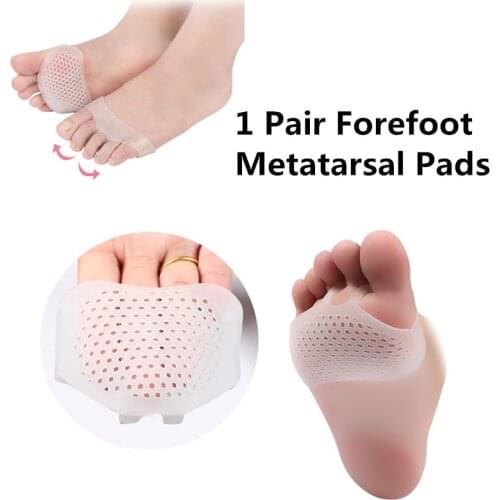Silicone Forefoot Metatarsal Pads Pain Relief Orthotics Foot Massage Anti-slip Protector High Heel Elastic Cushion Foot Care