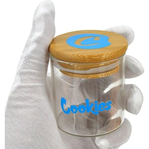125ml Cookies Sealing Strip Glass Storage Jars Bamboo Wood Lid Moisturizing Tobacco Box Cigarette Accessories Kitchen Supplies
