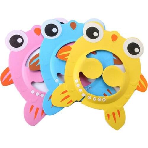 High Quality Cartoon Adjustable Baby Hat Toddler Kids Shampoo Bathing Shower Cap Wash Hair Visor Caps For Baby Care Douchekap
