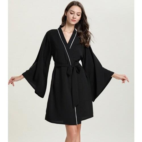 Ladies Nightwear for Women Night Gowns Sexy Nightgowns Satin Silk Nighties Pure Silk Nightgown Peignoir Set Woman Sleepdress