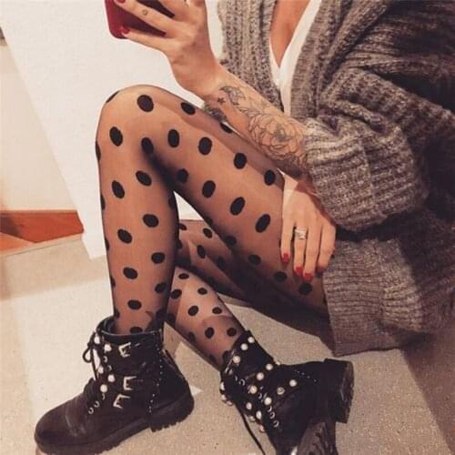2021 Fashion Female Dot Long Knee Women Ultrathin Stockings For Girls Womens Sexy Stockings Women Over Knee Stocking