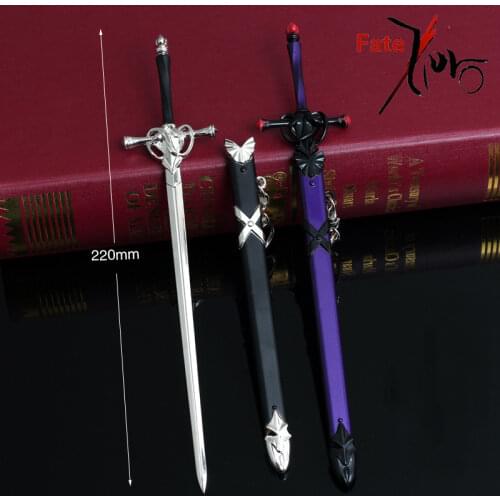 Fate Night Fate Ziegfeld Alloy Model Joan Of Arc Heroine With Sword And Scabbard 22cm Metal Die-casting Mini Toy Decoration