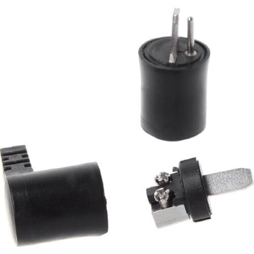 5 Pcs 2 Pin Din Right Angle HiFi Speaker Plug Cable Audio Screw Solder Connector