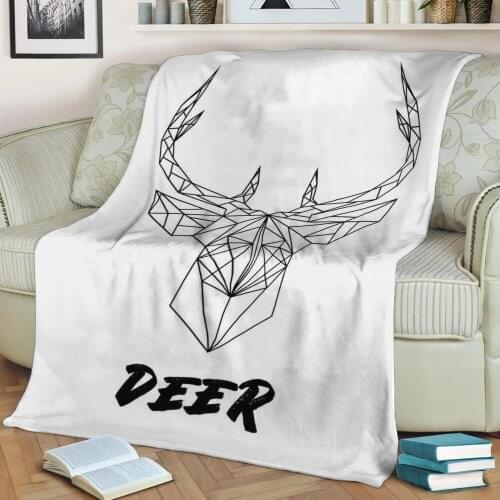 Gold Navy Geo 2 3D Printed Velvet Plush Throw Fleece Blanket Bedspread Sherpa Blanket Home Decora