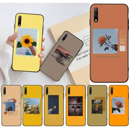 CUTEWANAN Pink Art Floral Painted Phone Case for Huawei Honor 30 20 10 9 8 8x 8c v30 Lite view pro