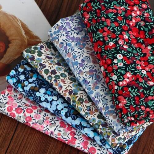 Flower Series Cotton Fabric Printed Cloth Sewing Clothes Fabrics For DIY Handmade Sewing Patchwork Material Suppli