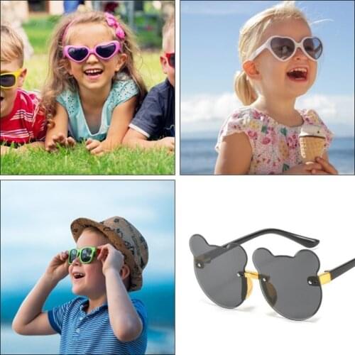 Childrens Sunglasses Cute Cartoon Bear Fashion Baby Sunglasses Glasses Trendy Girls Boys Sunglasses Anti-glare Anti-radiation