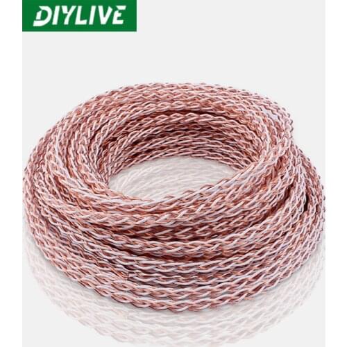 DIYLIVE 7N single crystal copper main audio cable HIFI speaker cable installed in the loose wire