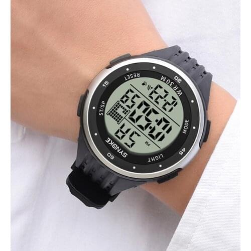 SYNOKE Mens Sport Watch Brand Digital Wristwatches Electronic Male Wrist Clock Man 30M Waterproof Men Watches Relogio Masculino
