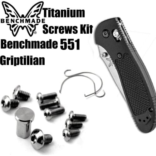 1 Set Custom Made Titainum Alloy Screw Kit for Benchmade 551 552 553 Griptilian
