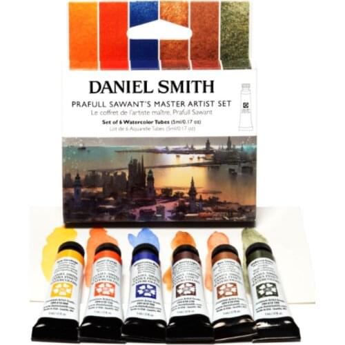 Daniel Smith Half-block Solid Watercolor Paint New Product Launch 12/24 Color Tin Box Set Acuarelas Dot Color Card Set