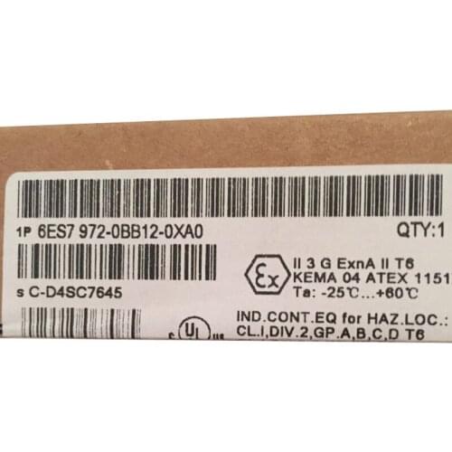 New original 6ES7972-0BB12-0XA0 DP bus connector spot