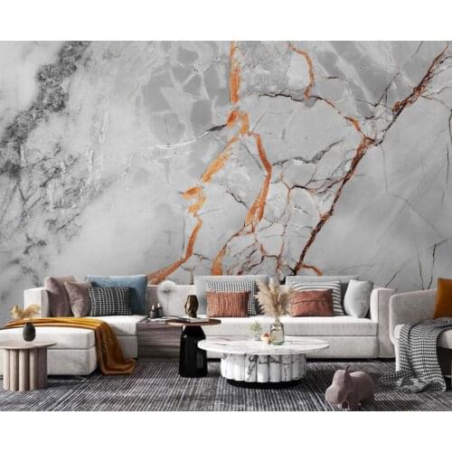 Custom Wallpaper Light Luxury Shimmering Golden Landscape Marble TV Background Home Decoration Bedroom Living Room 3d wallpaper