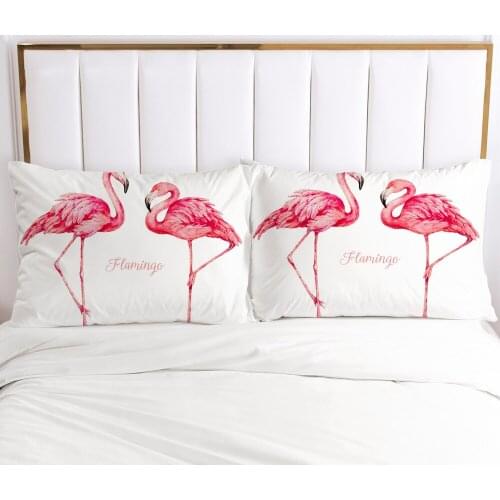 Bedding Pillow Cases Cover 2PCS PillowCase For Bedroom,Home Decoration 70x70cm 50x75cm 50x70cm Size Nordic Flamingo