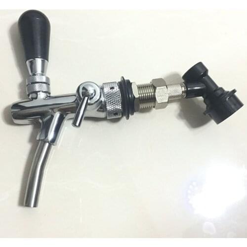 Adjustable G5/8 Beer Faucet Chrome Plating Beer tap Long Handle Homebrew making tap Drink tap bar accessories