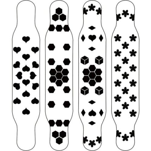 Skateboard Sandpaper Transparent DIY Sandpaper Dance Board Longboard Hollow Frosted Sticker Geometric Pattern Cat Claw Sandpaper