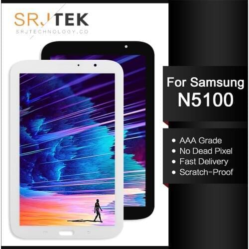Srjtek 8" For Samsung Galaxy Note 8.0 GT-N5100 N5100 LCD Display Screen Touch Digitizer Sensor Tablet Pc Assembly Replacement