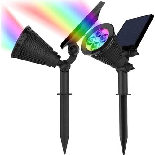 Solar Spot Lights Outdoor Solar Lights Colored Adjustable Wall Outdoor Solar Powered Wall Lights For Porch Garage Yard