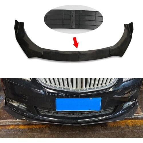 Universal 4 Pieces Car Front Bumper Lip Body Kit ABS Bumper Lip Chin Spoiler Splitter For BMW 3 series Benz Class C Audi A4 A3