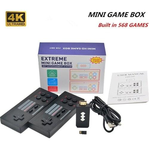 USB Video Game Console Built in 818/620 Classic Games 4K HDMI Output Retro Portable TV GAME Console Wireless Gamepad