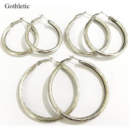 Gothletic 3 Pairs Set Hoop Earrings Mixed Multi Pack Round Circle Earrings for Women 2019 New Fashion Minimalist Jewelry