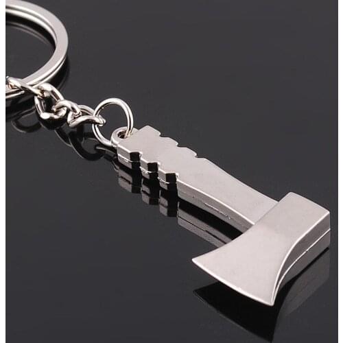 FREE shipping by FEDEX 100pcs/lot 2014 Wholesale Zinc Alloy Working Tool Keyring Metal Novelty Axe Pendant Keychain