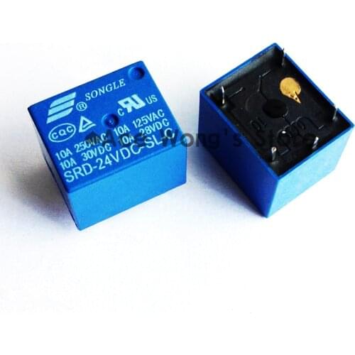 Free Shipping 10PCS/lot 24V DC SONGLE Power Relay T73-24V SRD-24VDC-SL-C PCB Type In stock
