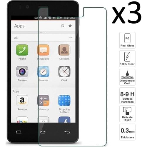 BQ E4.5 Set 3 pieces tempered glass screen protector antiras