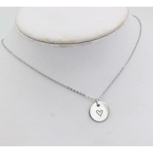 10PCS Wholesale Stainless Steel Chain Necklace Small Heart Necklace Heart Choker Necklace for child women girls Gifts collar