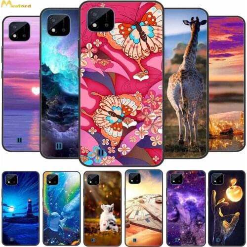 For Realme C11 2021 Case Butterfly Silicone Soft Phone Cover For Oppo Realme C20 Case Back TPU Funda RealmeC11 RMX3231 C 11 Capa