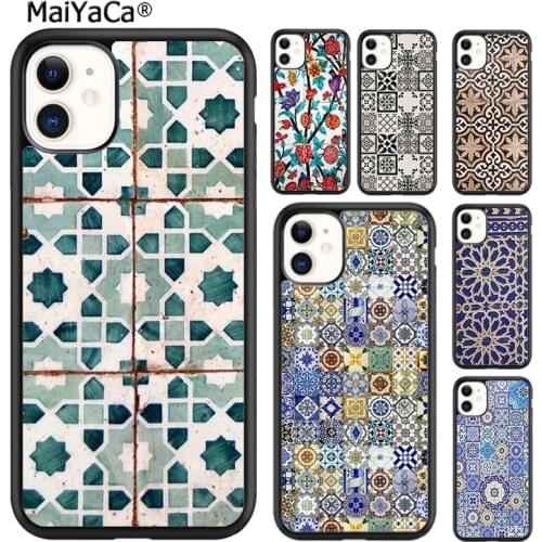 MaiYaCa Moroccan Tile Phone Case Cover For iPhone 5s SE 6 6s 7 8 plus X XR XS 11 12 pro max Samsung Galaxy S8 S9 S10 shell