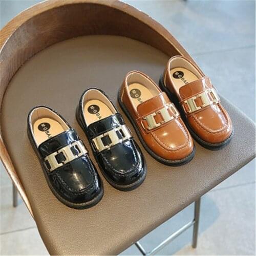 Childrens Casual Shoes for Girls Shoes Kids Leather Flats PU Flowers Leather Oxfords British Design Lace-up Snekaers for Formal