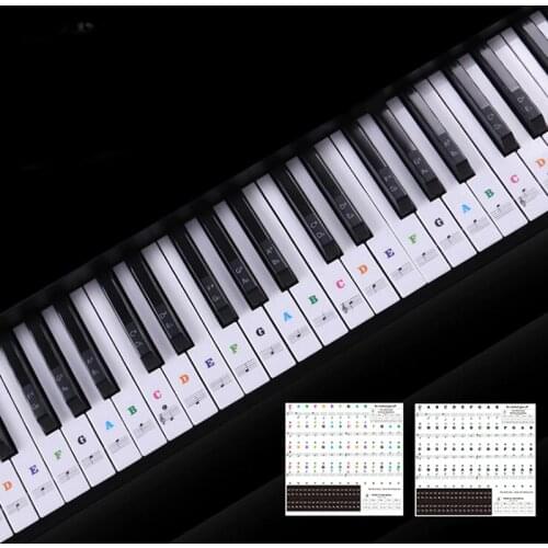 Electronic Piano Keyboard 49 54 61 88 Keys Sound Name Stickers Key Sticker Piano Stave Music Decal Label Note Sticker